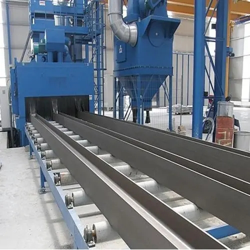 宜春自动环保大型输送工业钢材喷砂机及其应用
